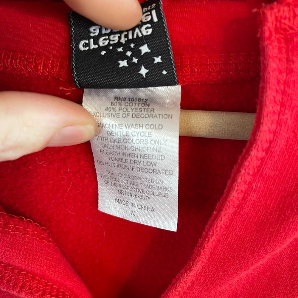 womens Wisconsin Badgers red hoodie sweatshirt, medium - Picture 6 of 12